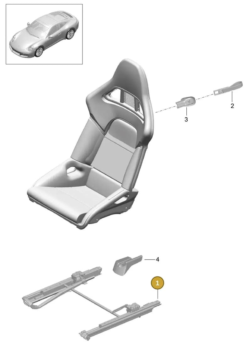99152127100 — Porsche 911 (2016-2019) diagram p47817030, position 1