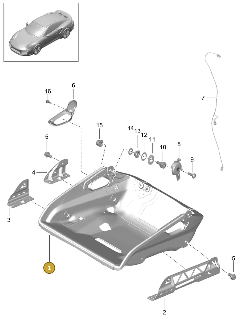 99152128100 — Porsche 911 (2013-2020) diagram p42817005, position 1