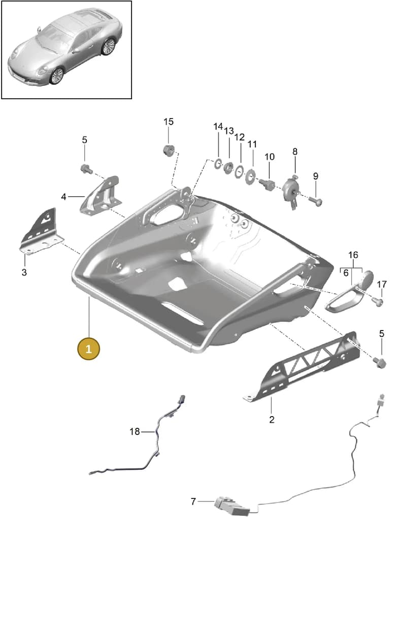 99152128100 — Porsche 911 (2016-2019) diagram p47817034, position 1