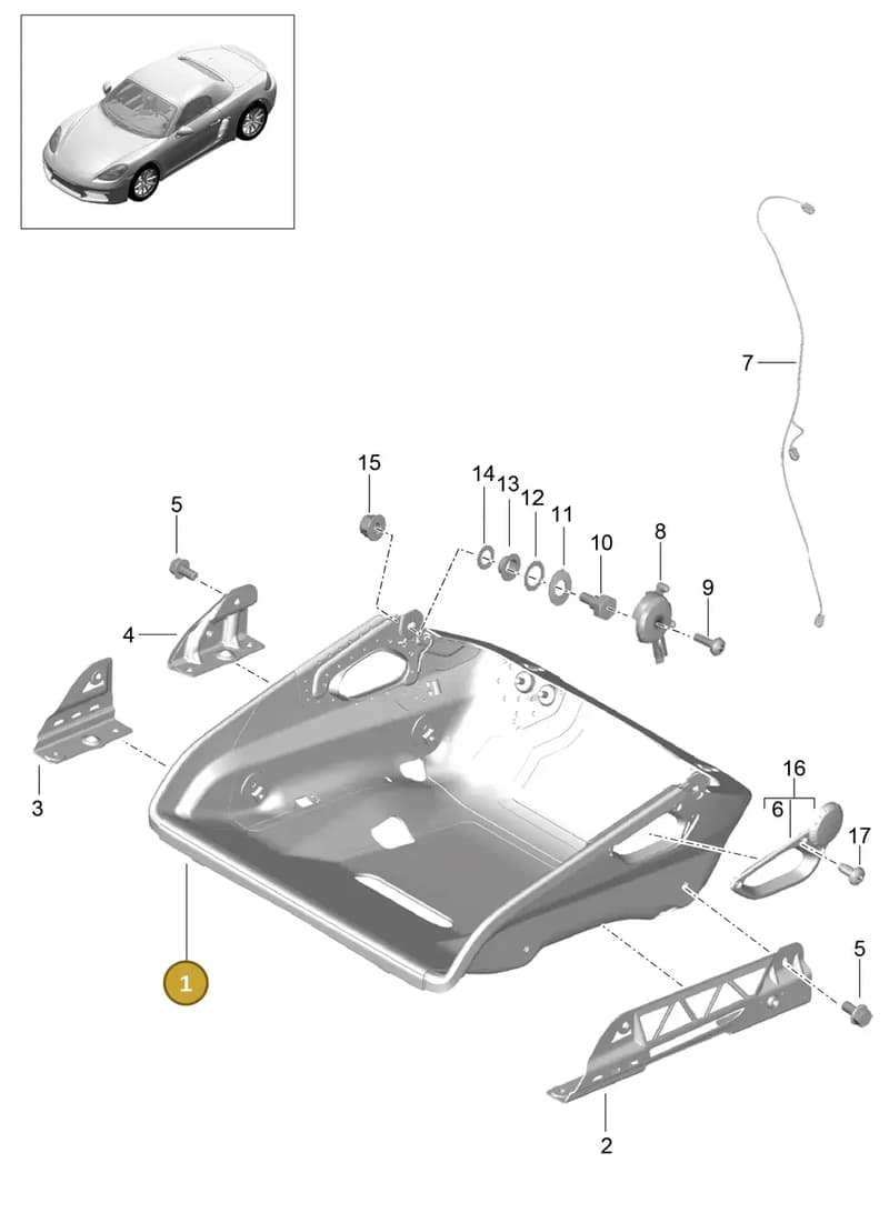 99152128100 — Porsche Boxster (2016-2019) diagram p48817064, position 1