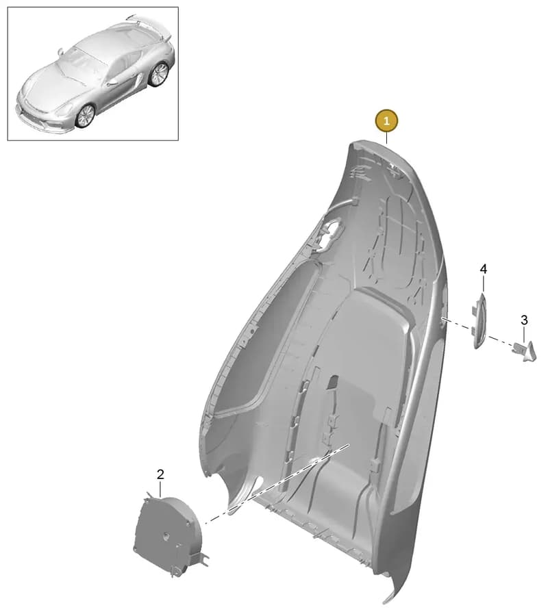 99152130303D20 — Porsche Cayman GT4 (2015-2016) diagram p45817019, position 1