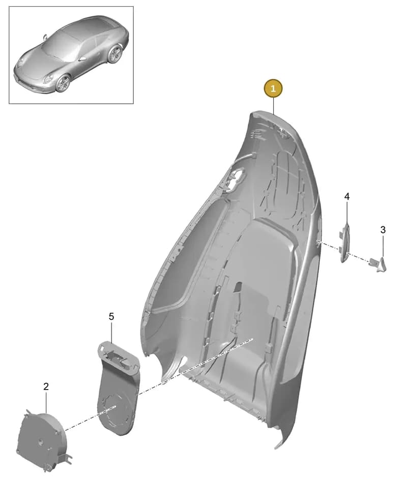 99152130307D20 — Porsche 991 Carrera 4 (2011-2016) diagram p38817019, position 1