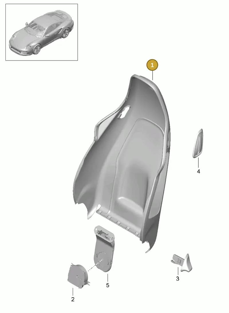 99152130407D20 — Porsche GT2 RS Clubsport (2013-2020) diagram p42817024, position 1