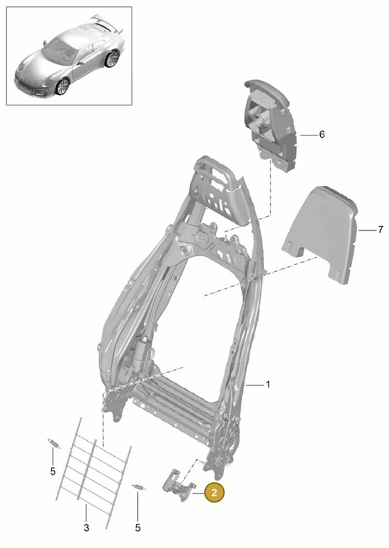 99152133702D20 — Porsche 911 (2013-2020) diagram p41817026, position 2
