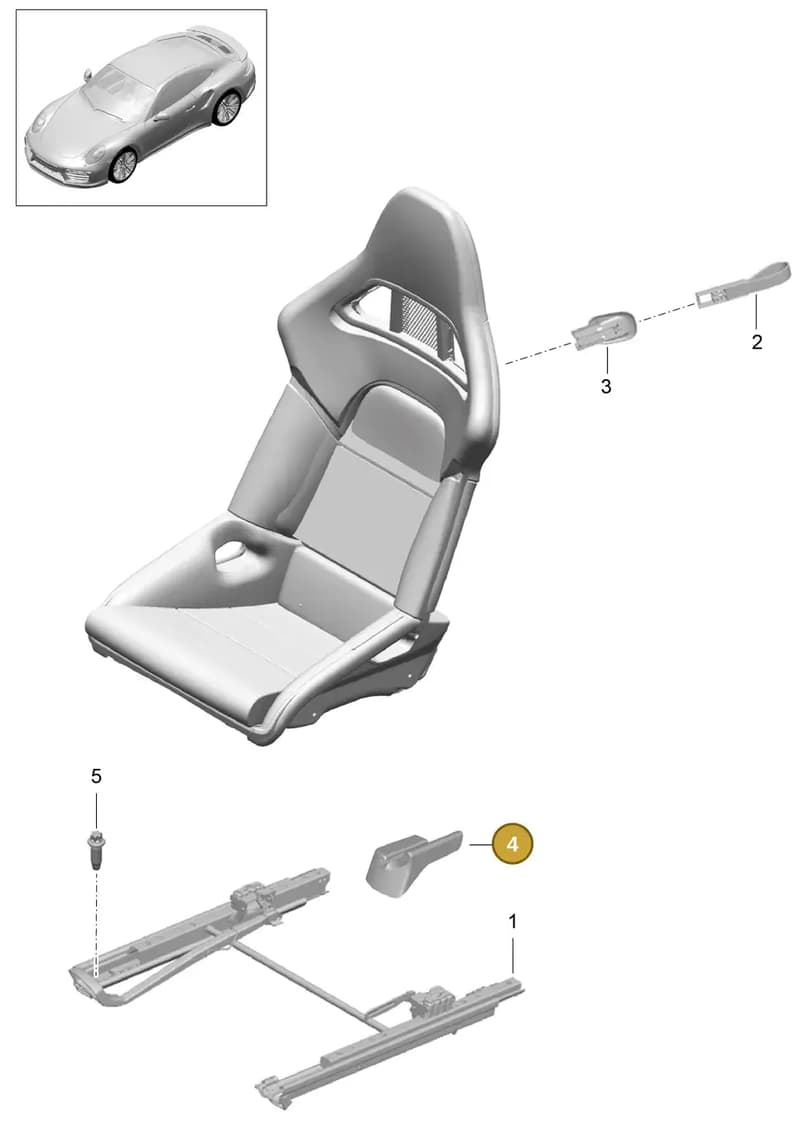 991521359001E0 — Porsche GT2 RS Clubsport (2013-2020) diagram p42817001, position 4