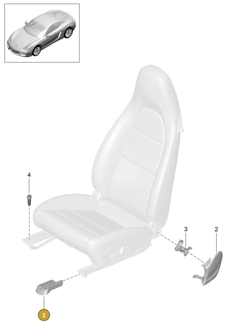 991521360001E0 — Porsche Cayman (2013-2016) diagram p40817000, position 1