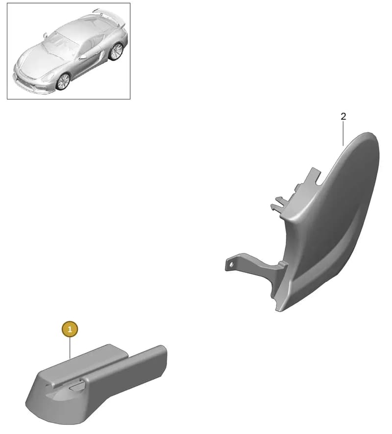 991521361001E0 — Porsche Cayman GT4 (2015-2016) diagram p45817015, position 1
