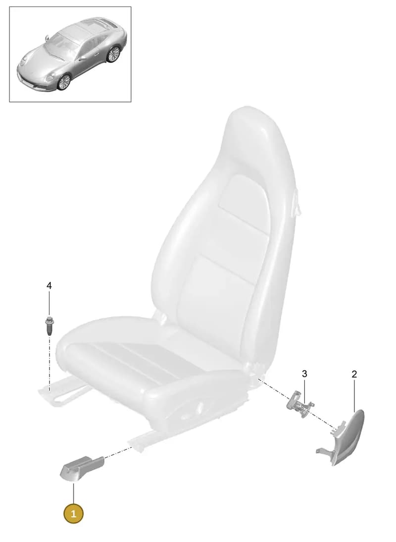 991521361001E0 — Porsche 911 (2016-2019) diagram p47817000, position 1