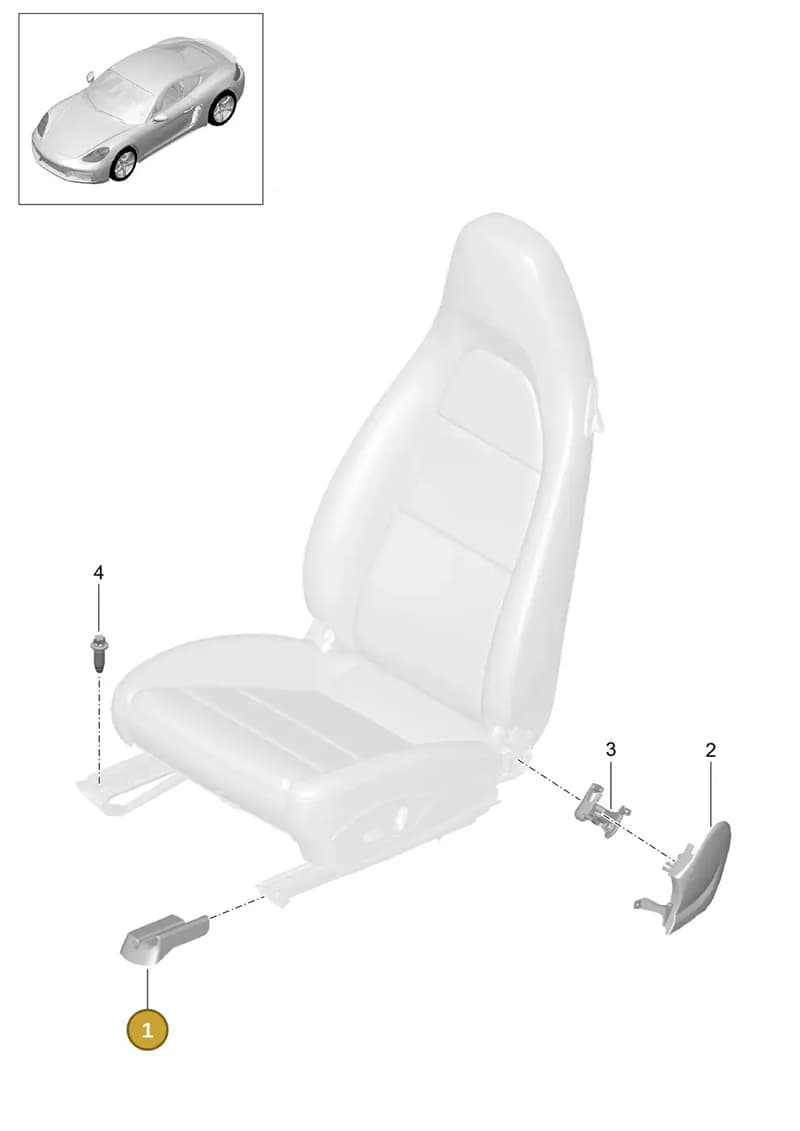 991521361001E0 — Porsche Cayman (2016-) diagram p50817000, position 1