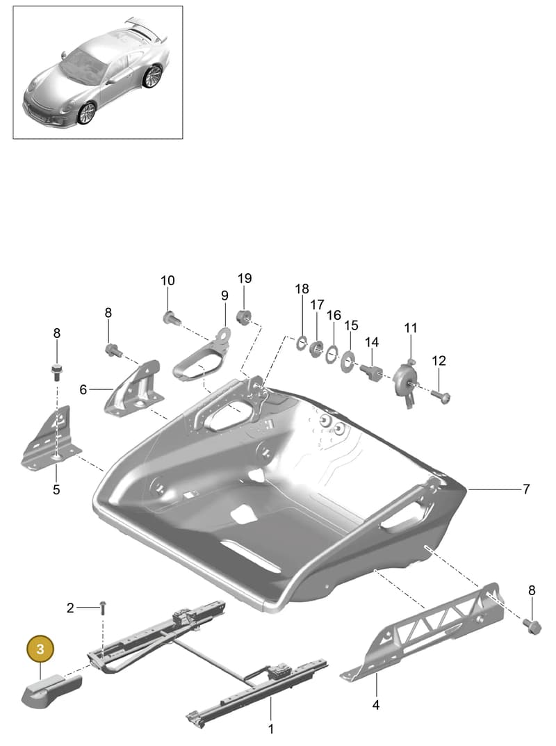 991521362001E0 — Porsche 911 (2013-2020) diagram p41817004, position 3