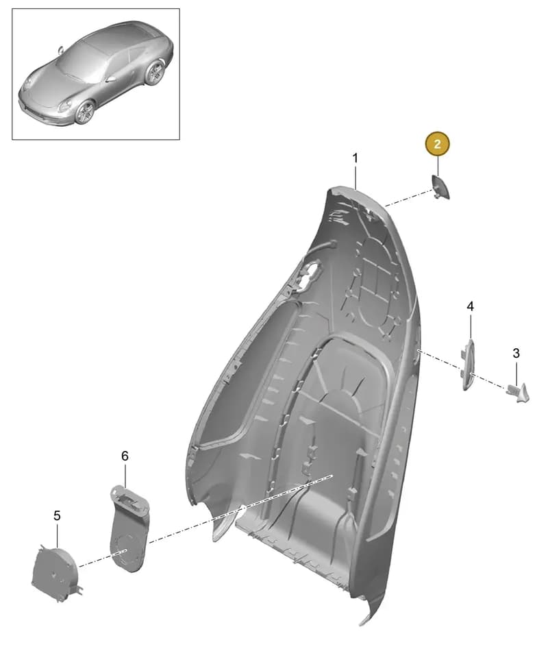 99152137301D20 — Porsche 991 Carrera 4 (2011-2016) diagram p38817004, position 2
