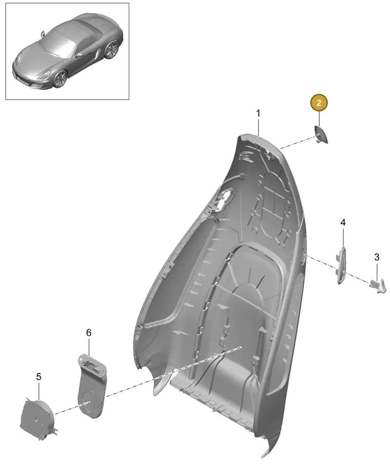 99152137301D20 — Porsche Boxster (2012-2016) diagram p39817004, position 2