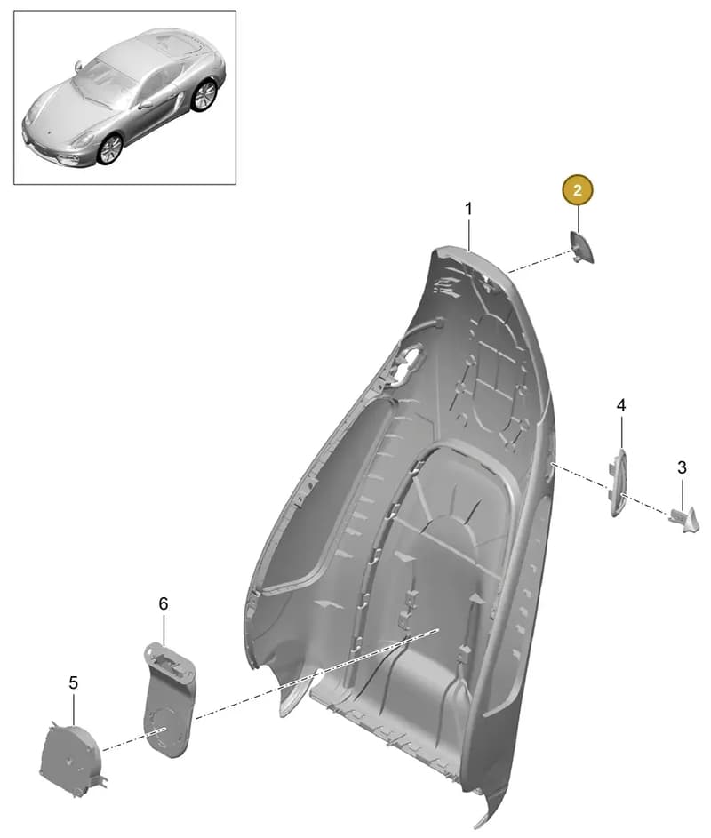 99152137301D20 — Porsche Cayman (2013-2016) diagram p40817004, position 2