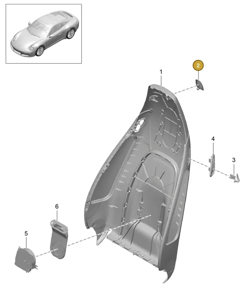 99152137301D20 — Porsche 911 (2016-2019) diagram p47817004, position 2