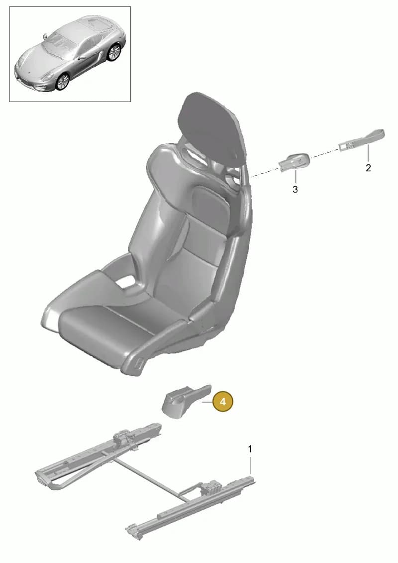 99152144001 — Porsche Cayman (2013-2016) diagram p40817060, position 4