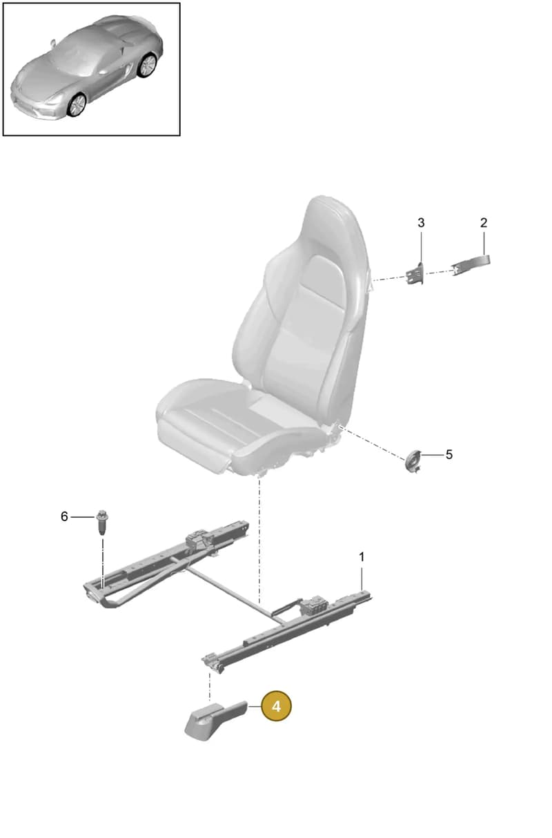 99152144001 — Porsche Boxster Spyder (2015-2016) diagram p46817060, position 4