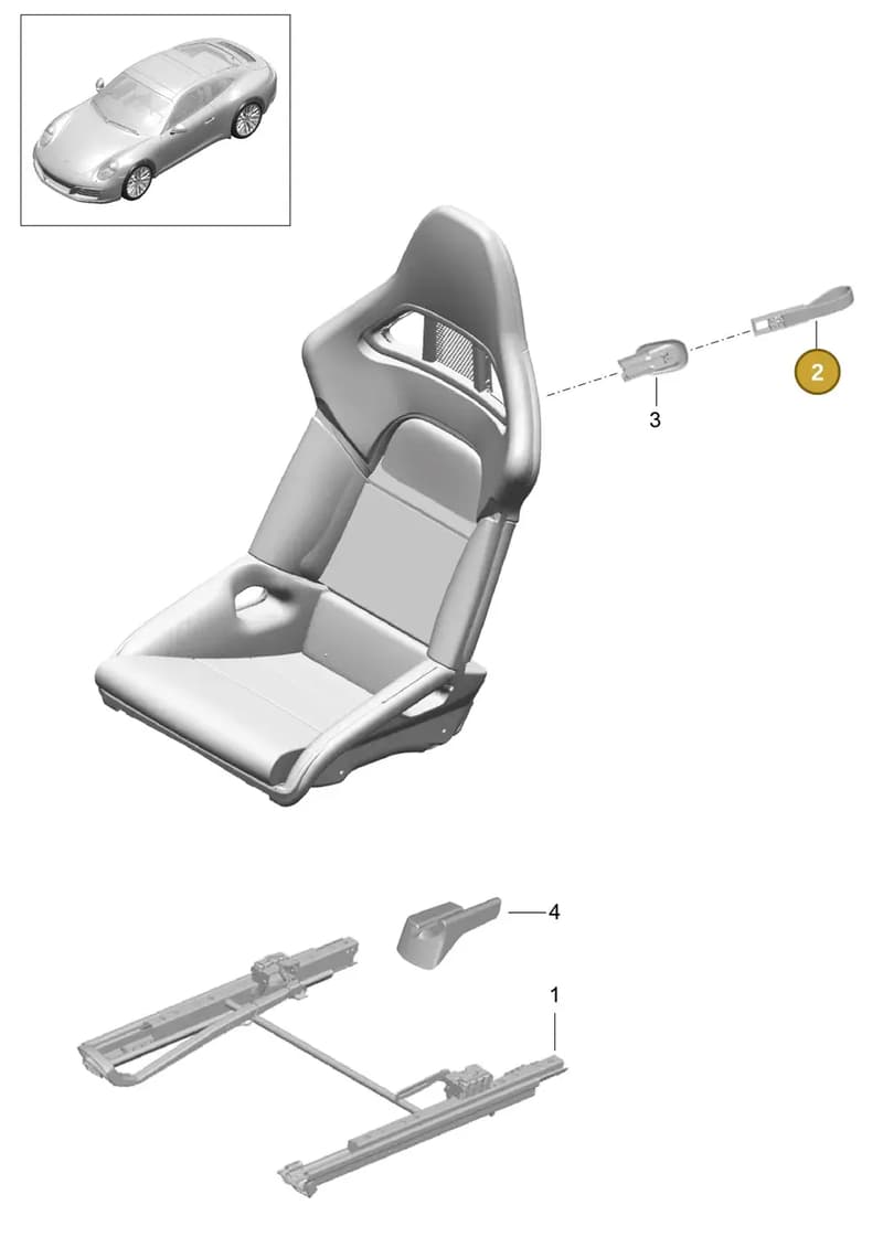 99152144800 — Porsche 911 (2016-2019) diagram p47817030, position 2