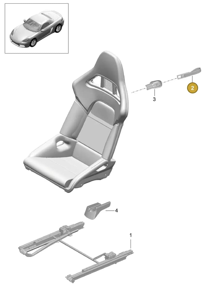 99152144800 — Porsche Boxster (2016-2019) diagram p48817060, position 2