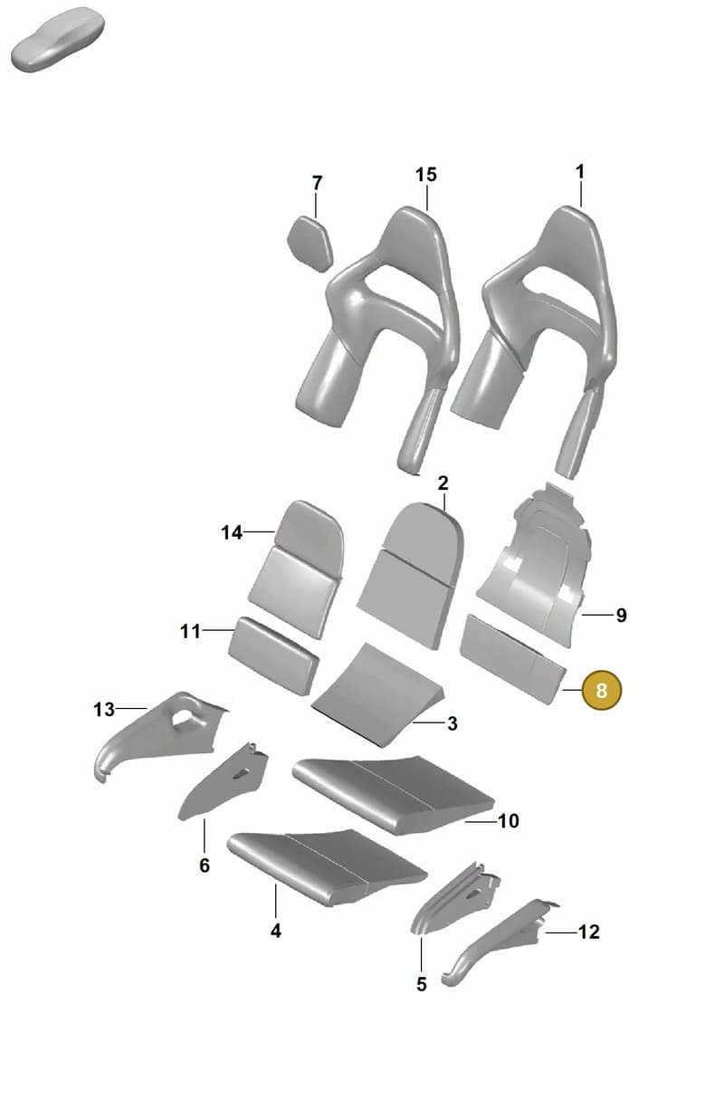 99152145600 — Porsche Boxster Spyder (2019-2020) diagram p54817310, position 8