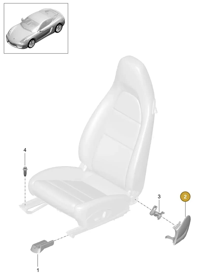 99152153500 — Porsche Cayman (2013-2016) diagram p40817000, position 2