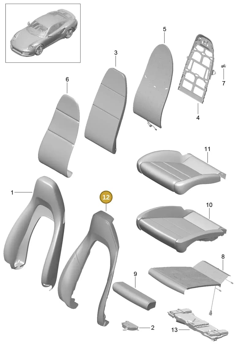 99152153500 — Porsche 911 (2013-2020) diagram p42817017, position 12