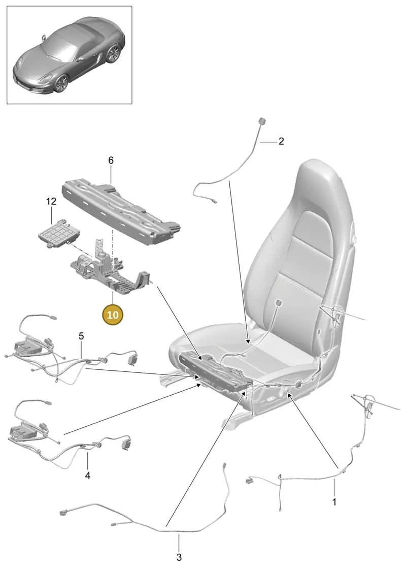 99152153502 — Porsche Boxster (2012-2016) diagram p39817010, position 10