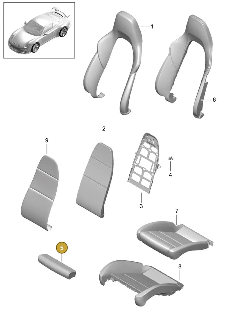 99152153900 — Porsche 911 (2013-2020) diagram p41817022, position 5