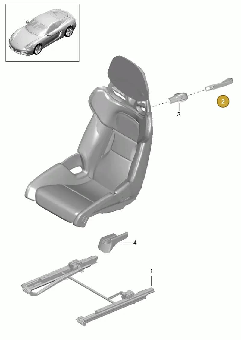 99152154100A80 — Porsche Cayman (2013-2016) diagram p40817060, position 2