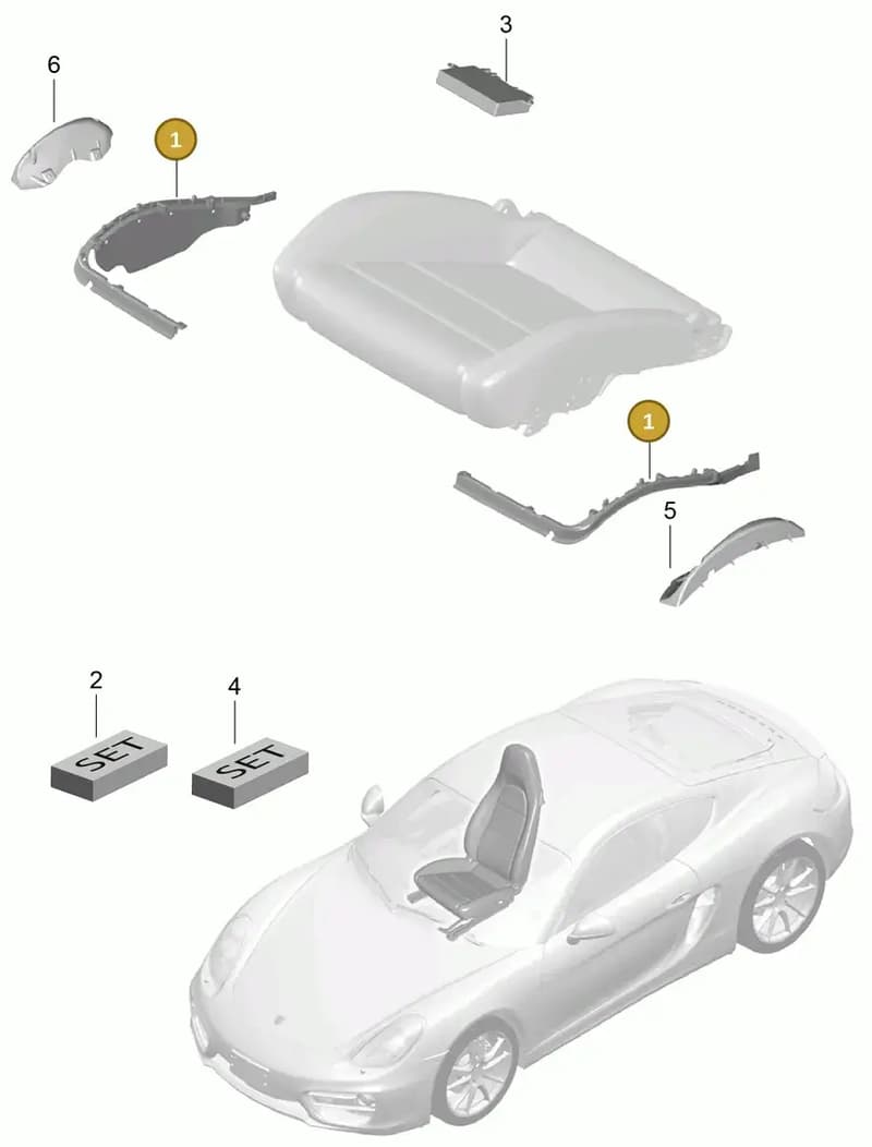 99152154600 — Porsche Cayman (2013-2016) diagram p40817009, position 1