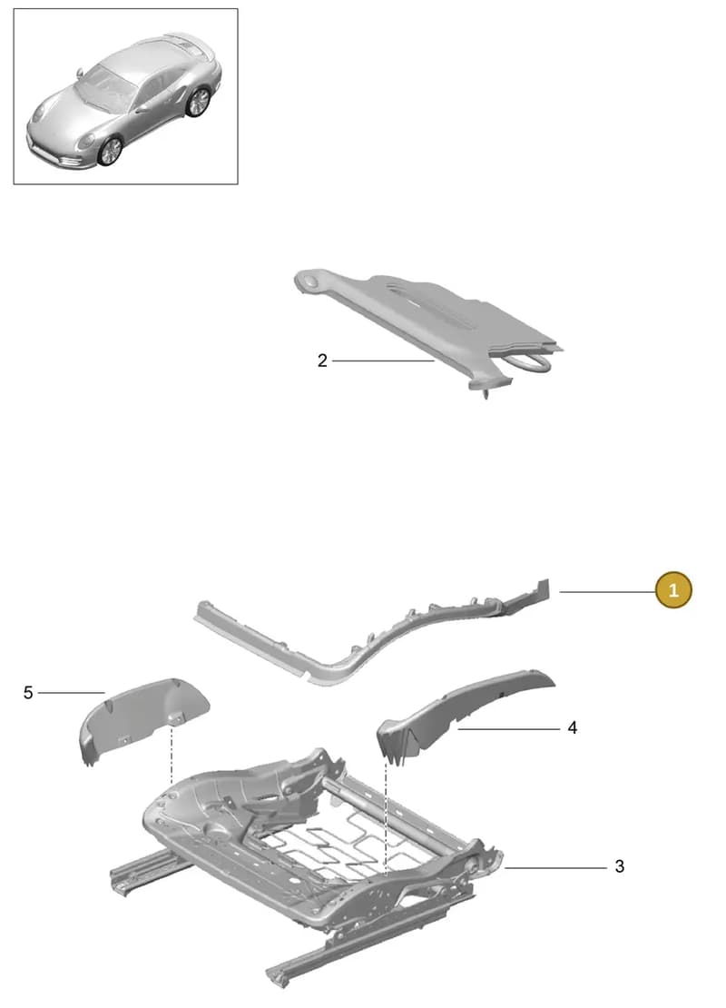 99152154700 — Porsche GT2 RS Clubsport (2013-2020) diagram p42817032, position 1