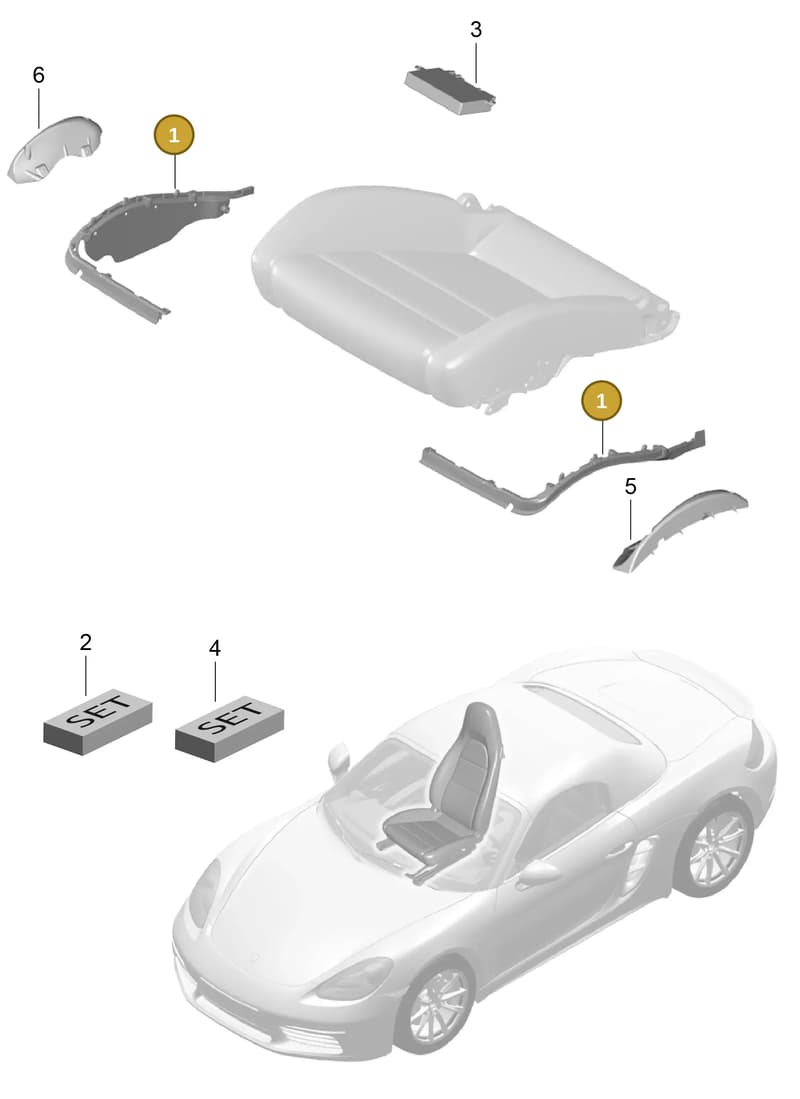 99152154700 — Porsche Boxster (2016-2019) diagram p48817009, position 1