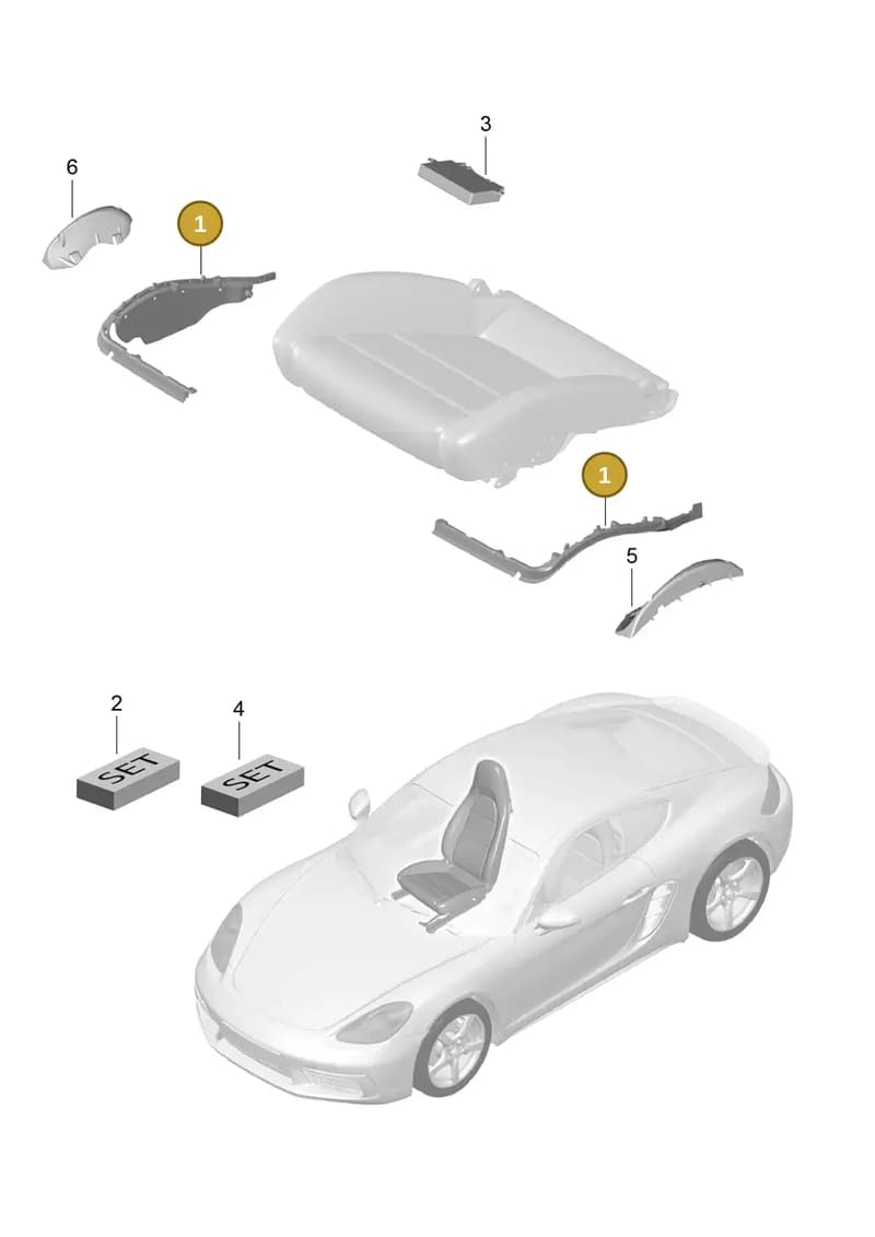 99152154700 — Porsche Cayman (2016-2019) diagram p50817009, position 1
