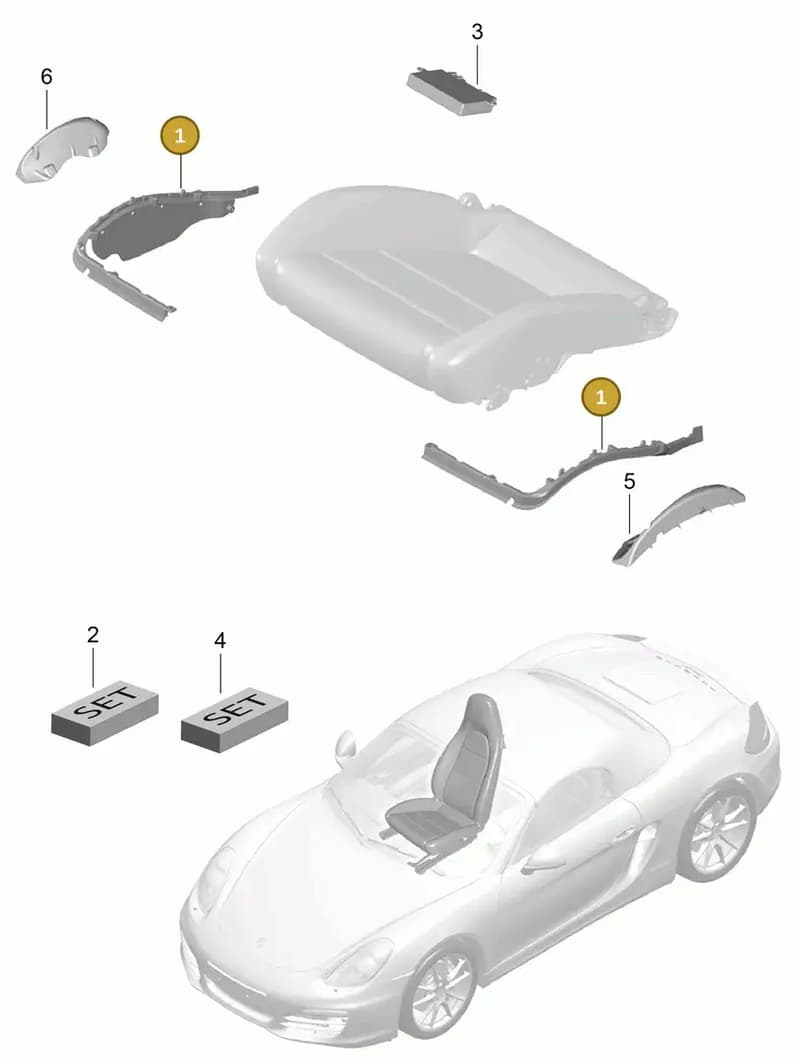 99152154800 — Porsche Boxster (2012-2016) diagram p39817009, position 1