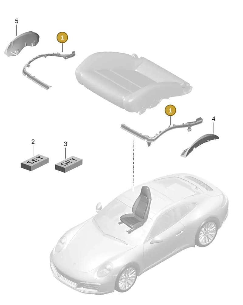 99152154800 — Porsche 911 (2016-2019) diagram p47817009, position 1