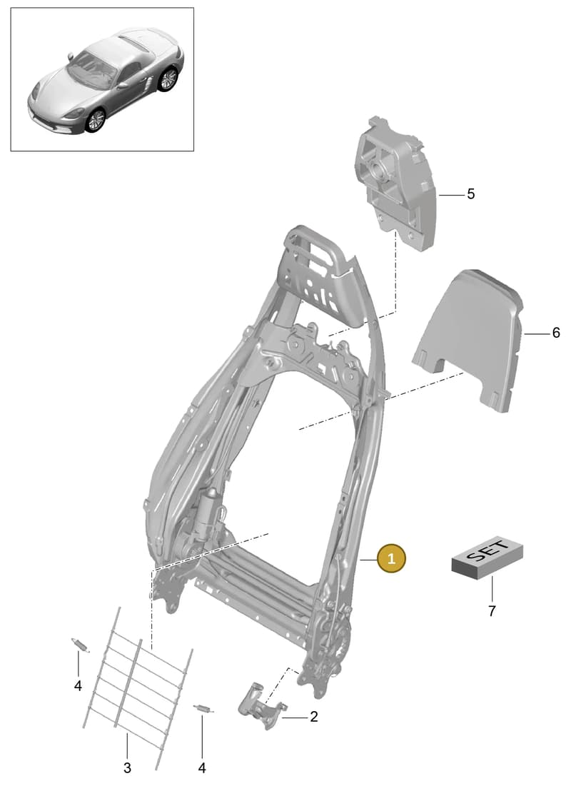 99152154800 — Porsche Boxster (2016-2019) diagram p48817021, position 1