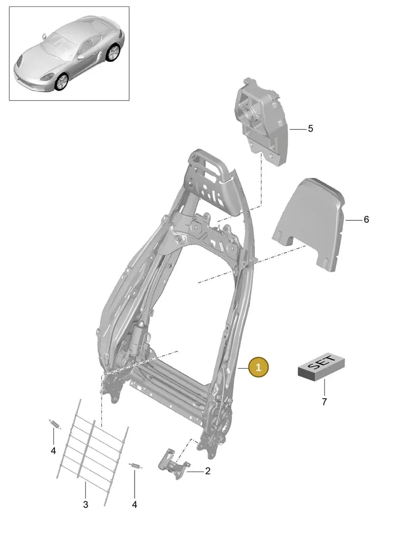 99152154800 — Porsche Cayman (2016-2019) diagram p50817021, position 1