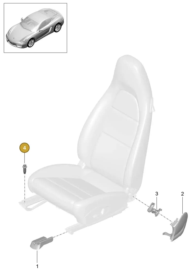 99152155100 — Porsche Cayman (2013-2016) diagram p40817000, position 4
