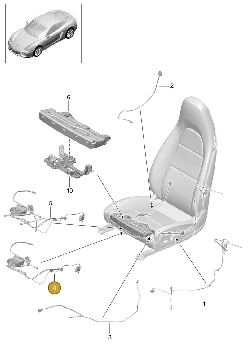 99152155100 — Porsche Cayman (2013-2016) diagram p40817010, position 4