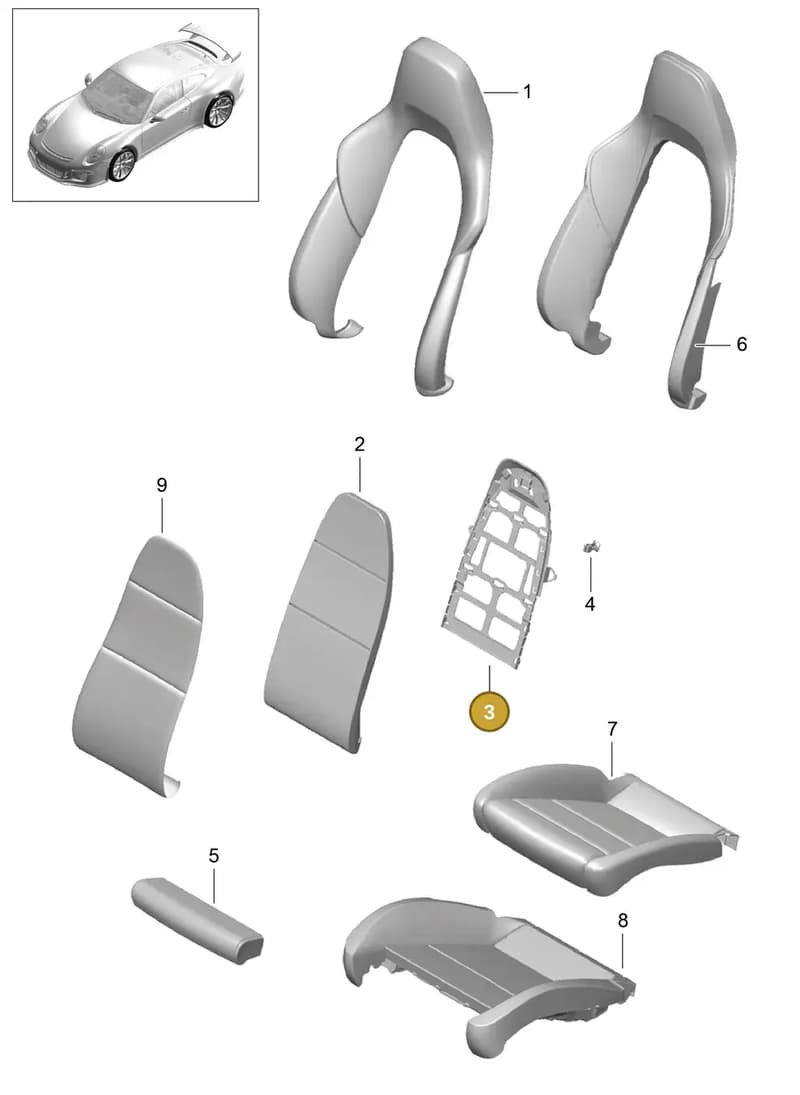 99152155100 — Porsche 911 (2013-2020) diagram p41817022, position 3