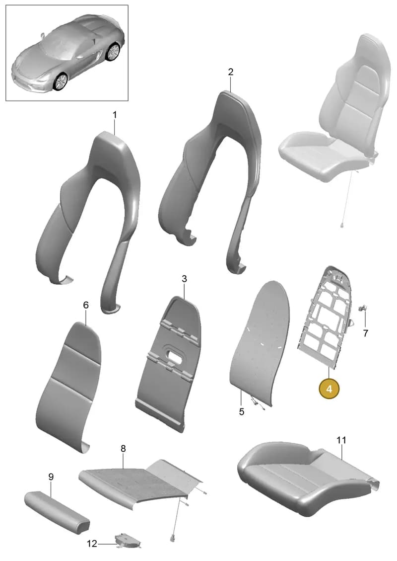 99152155100 — Porsche Boxster Spyder (2015-2016) diagram p46817017, position 4