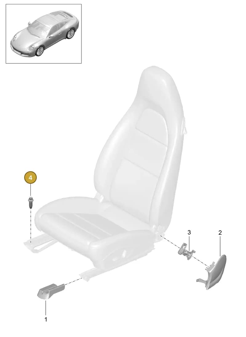 99152155100 — Porsche 911 (2016-2019) diagram p47817000, position 4