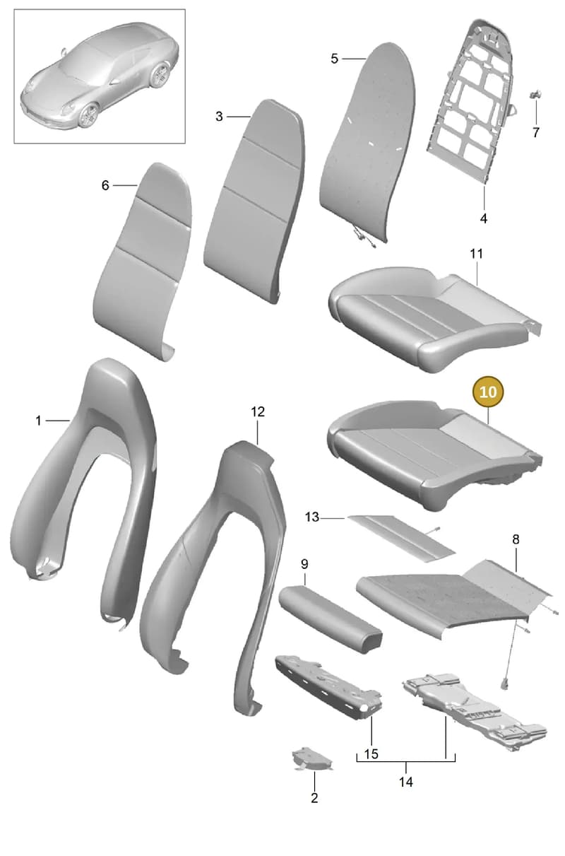99152157101 — Porsche 991 Carrera 4 (2011-2016) diagram p38817002, position 10