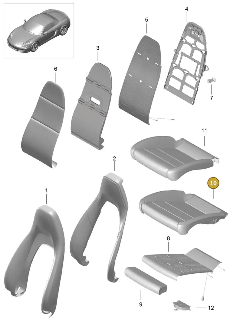 99152157101 — Porsche Boxster (2012-2016) diagram p39817002, position 10