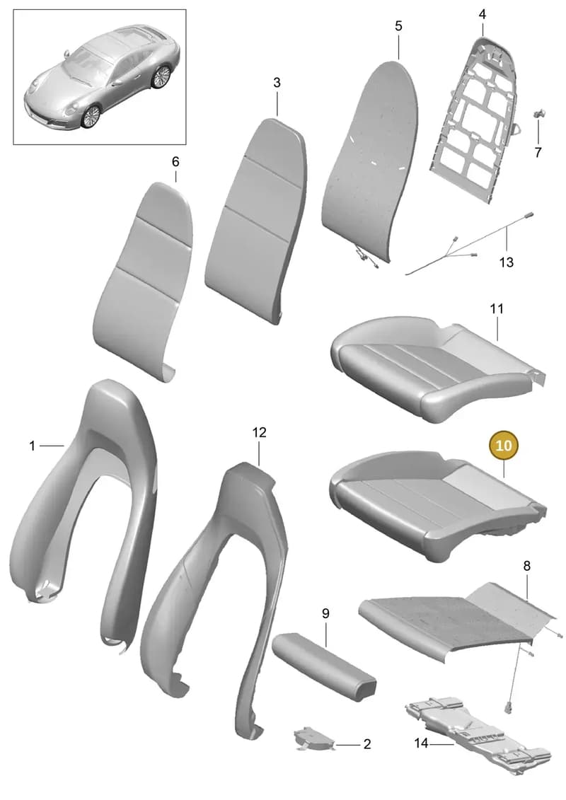 99152157101 — Porsche 911 (2016-2019) diagram p47817002, position 10