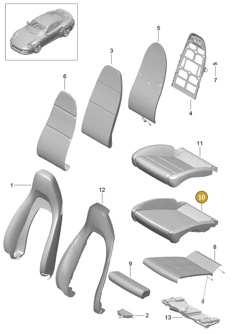 99152157102 — Porsche 911 (2013-2020) diagram p42817017, position 10