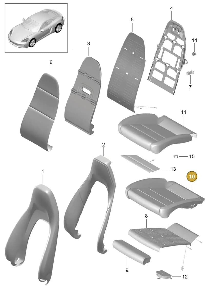 99152157103 — Porsche Cayman (2016-2019) diagram p50817002, position 10