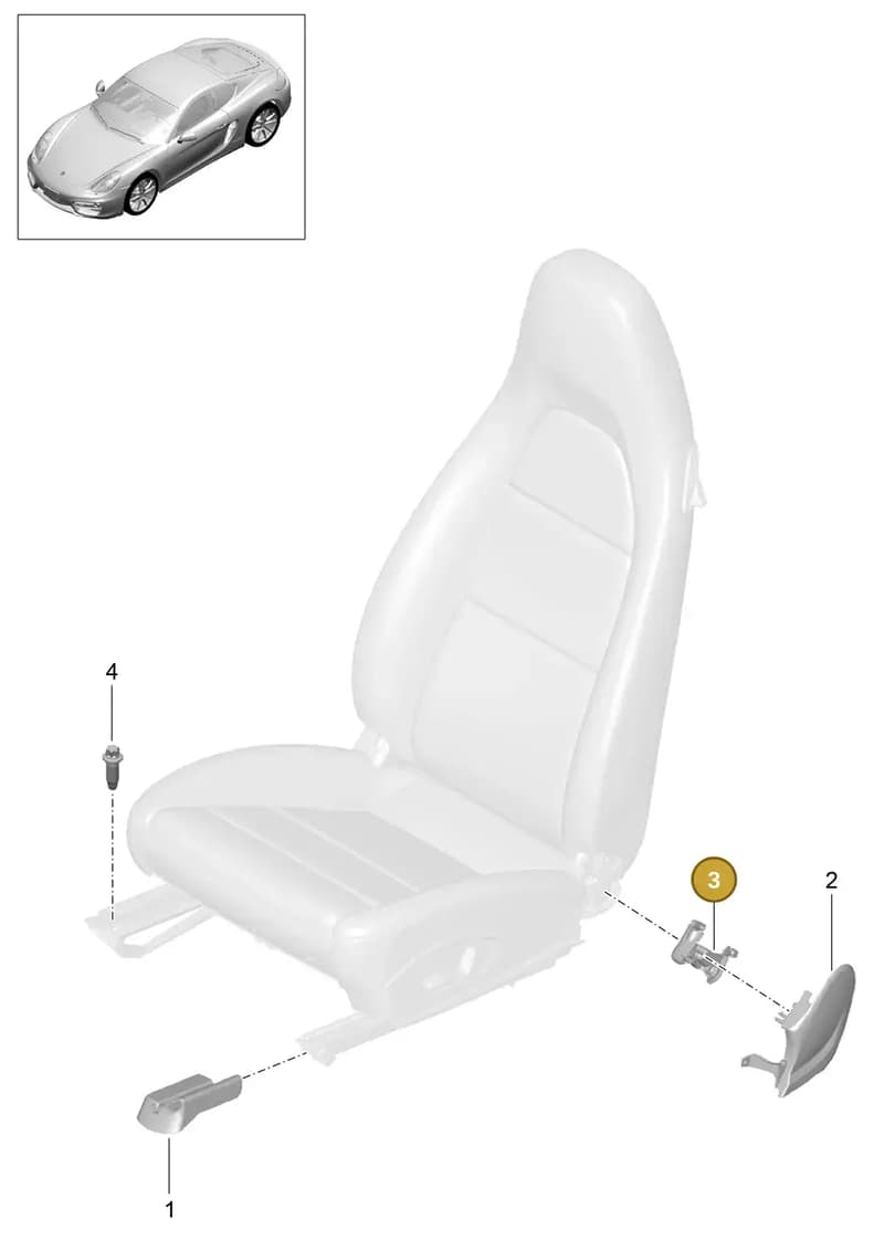 99152158101 — Porsche Cayman (2013-2016) diagram p40817000, position 3