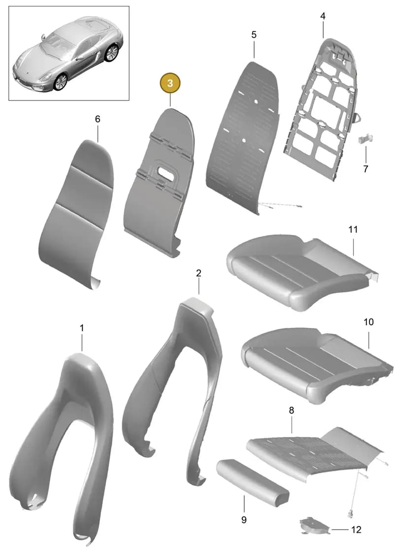 99152158101 — Porsche Cayman (2013-2016) diagram p40817002, position 3