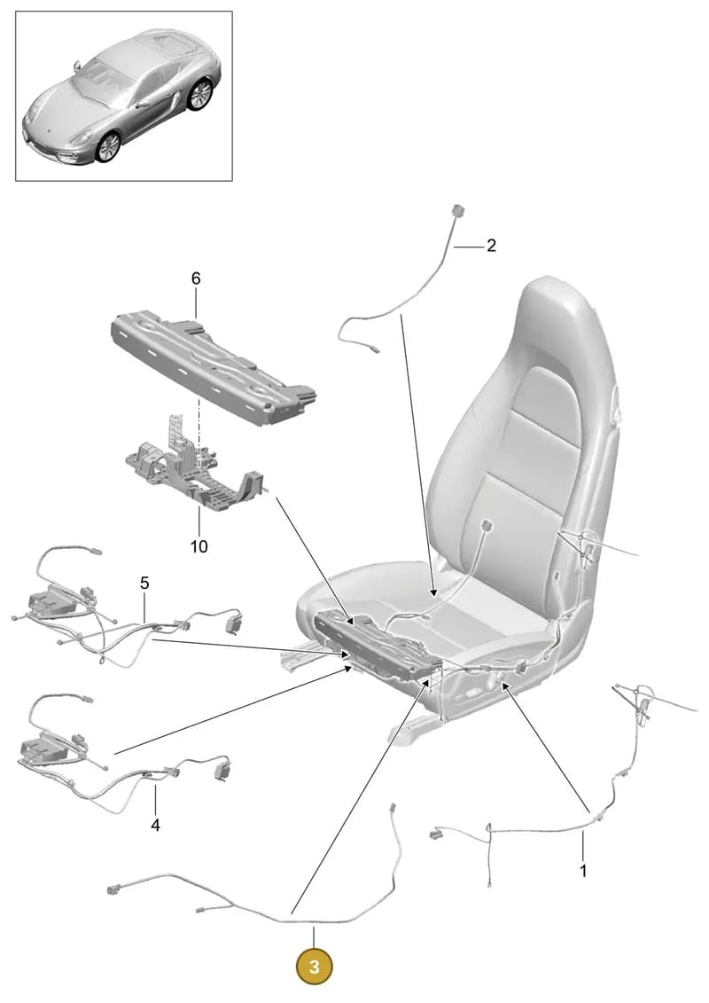 99152158101 — Porsche Cayman (2013-2016) diagram p40817010, position 3