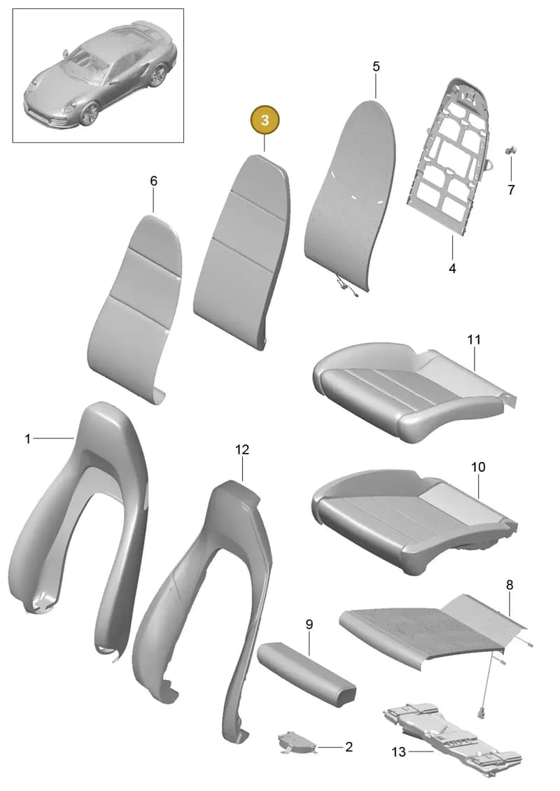 99152158101 — Porsche 911 (2013-2020) diagram p42817017, position 3
